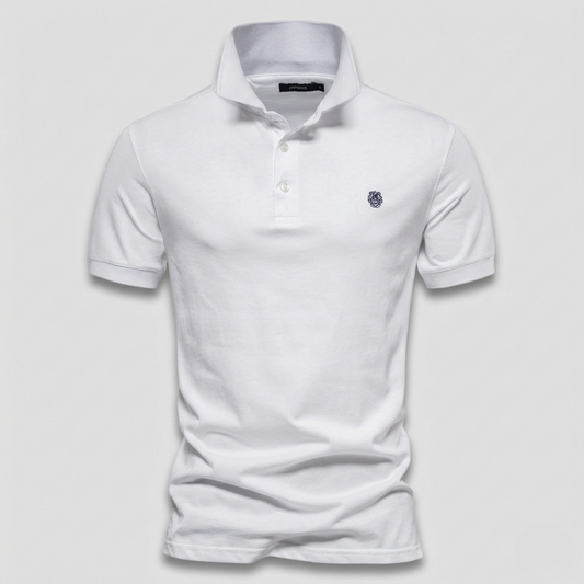 Iker | Polo de Manga Corta Hombre Algodón Piqué Logo Bordado
