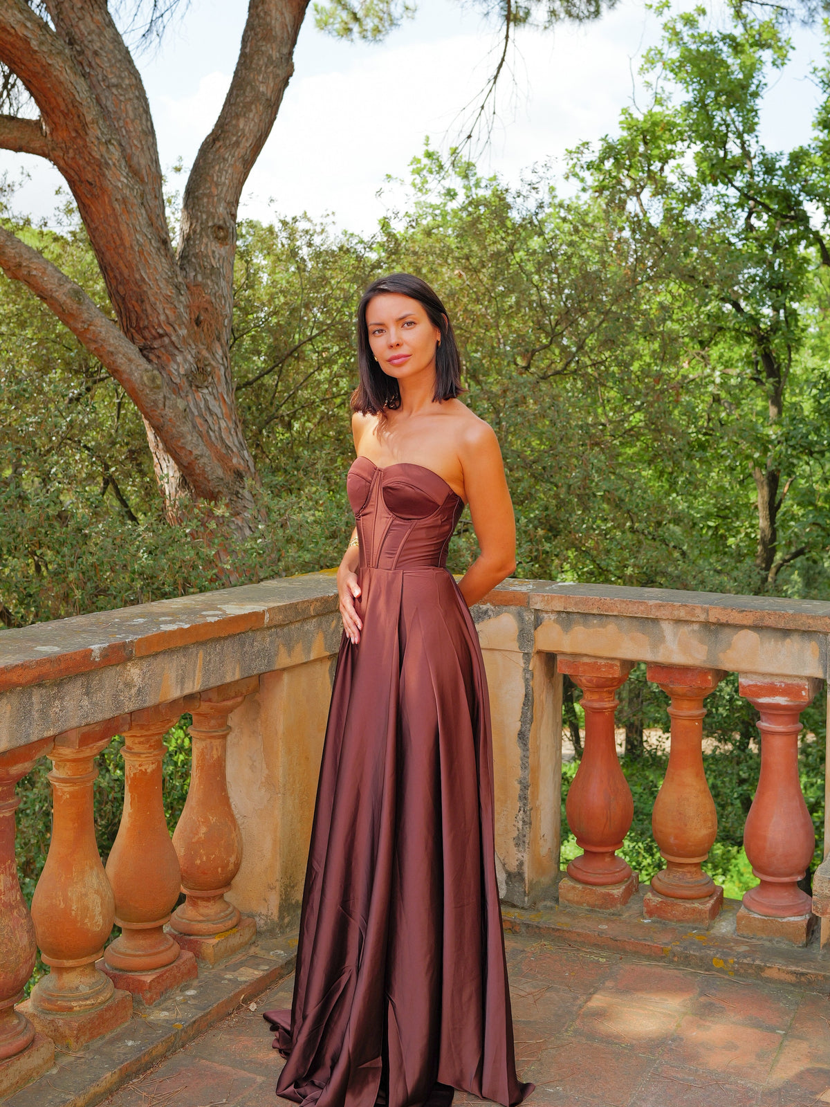 Vestido corse palabra chocolate