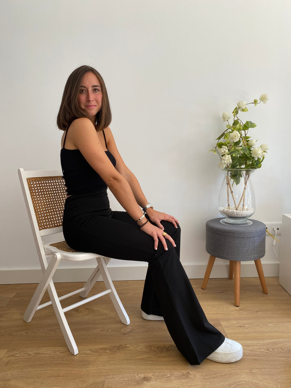 Pantalón campana negro