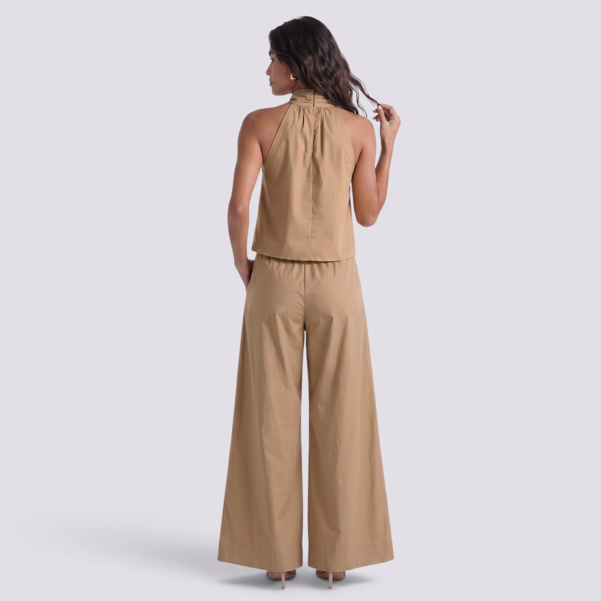 Conjunto Mujer Top y Pantalón Ancho