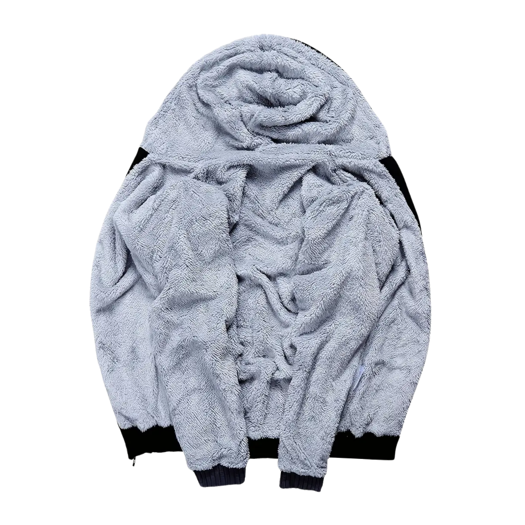 Borja | Sudadera con Cremallera Hombre Forro Sherpa con Capucha