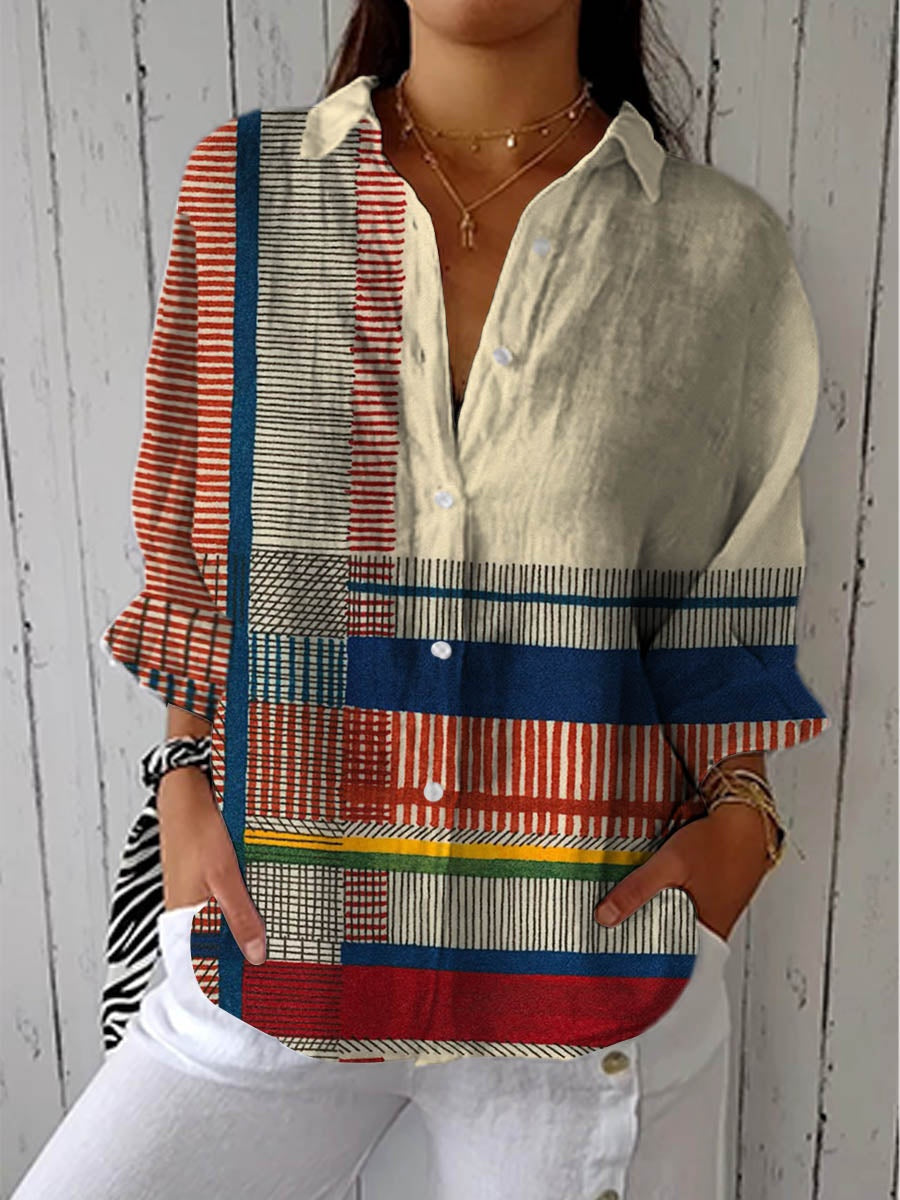 Consuelo | Blusa Tropical de Verano Estampada Mujer Escote V