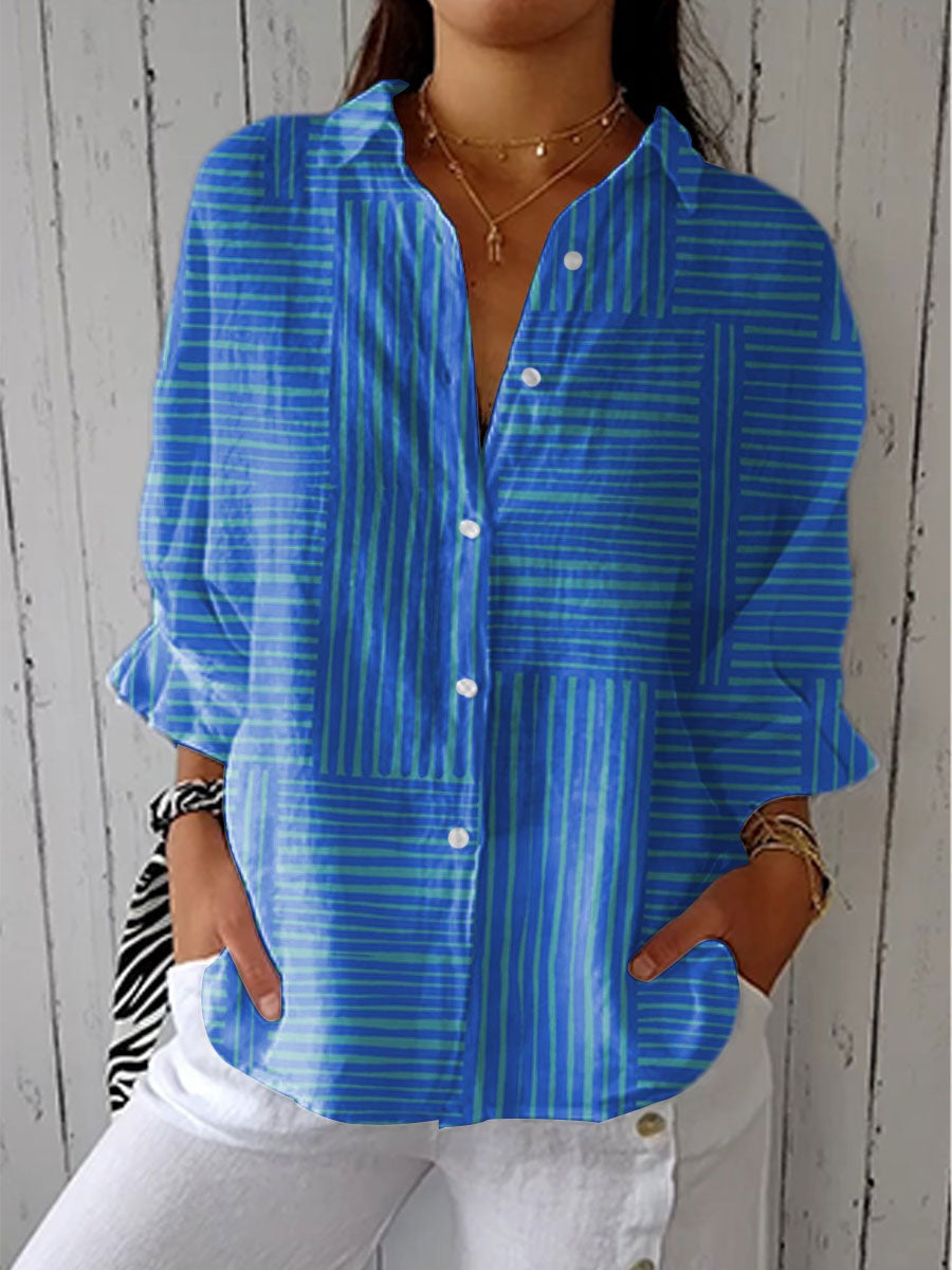 Consuelo | Blusa Tropical de Verano Estampada Mujer Escote V