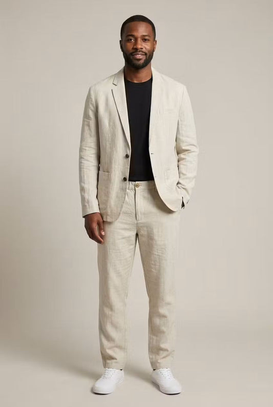 Emilio | Traje de Lino Hombre Corte Relajado