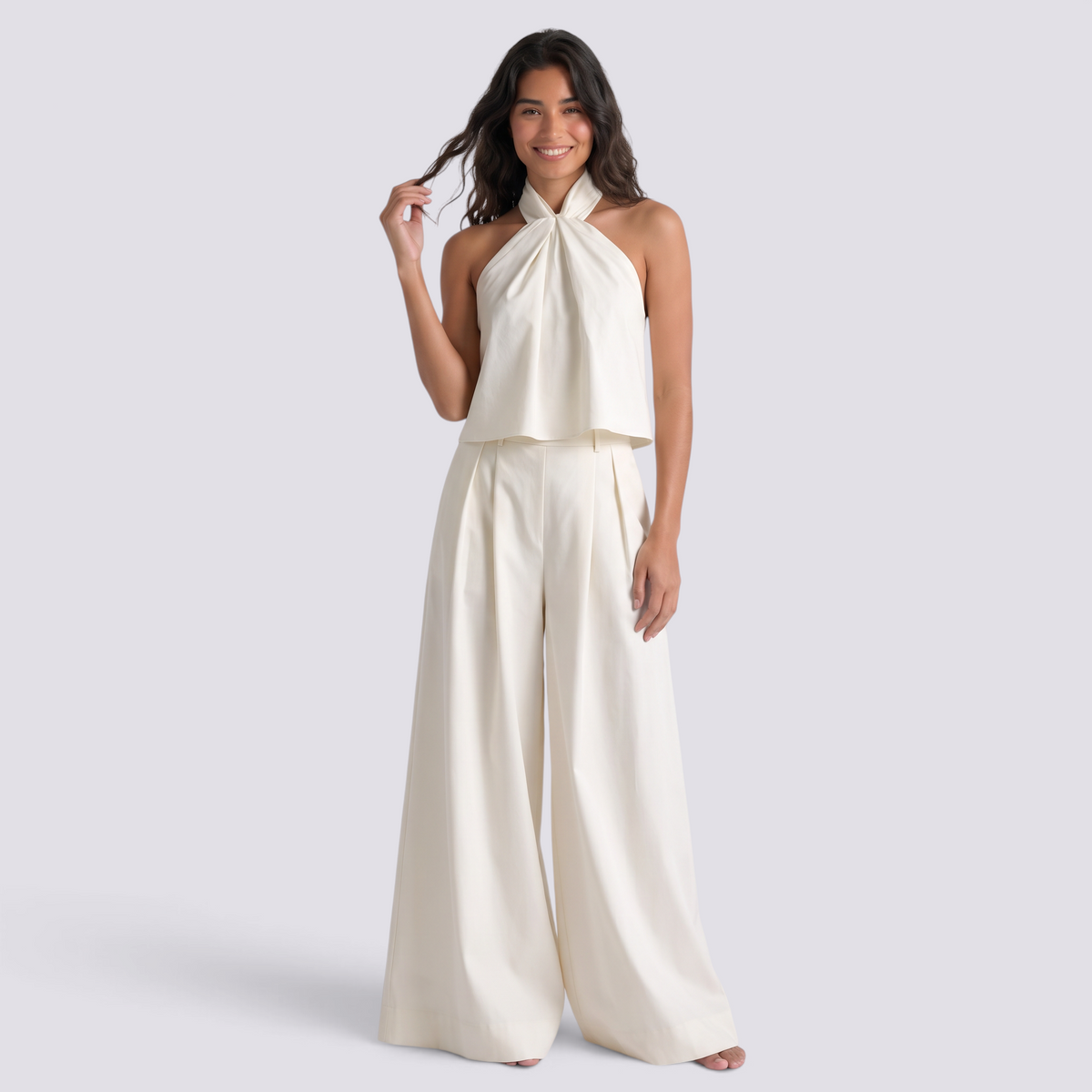 Conjunto Mujer Top y Pantalón Ancho