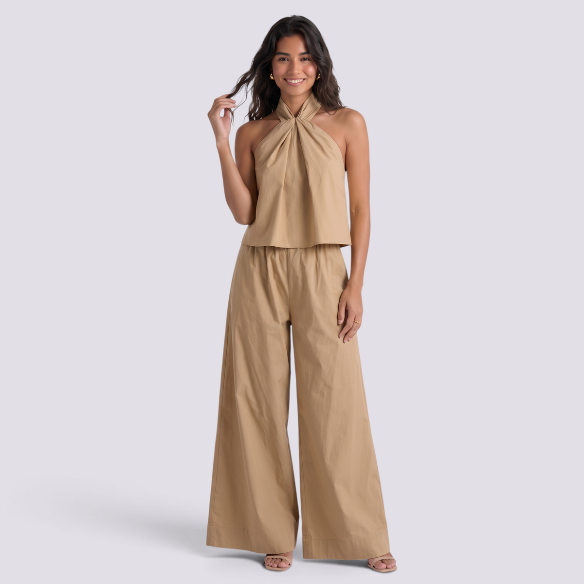Conjunto Mujer Top y Pantalón Ancho
