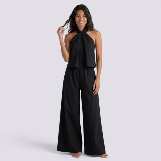 Conjunto Mujer Top y Pantalón Ancho