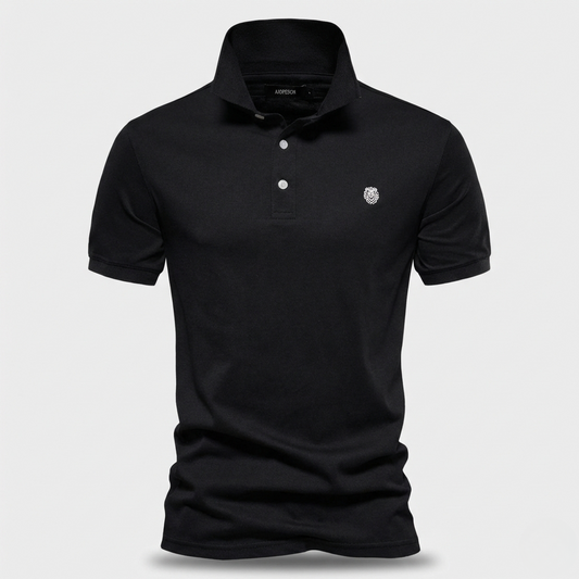 Iker | Polo de Manga Corta Hombre Algodón Piqué Logo Bordado