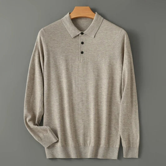 Marcos | Polo de Lana Merino de Manga Larga Hombre Punto Fino