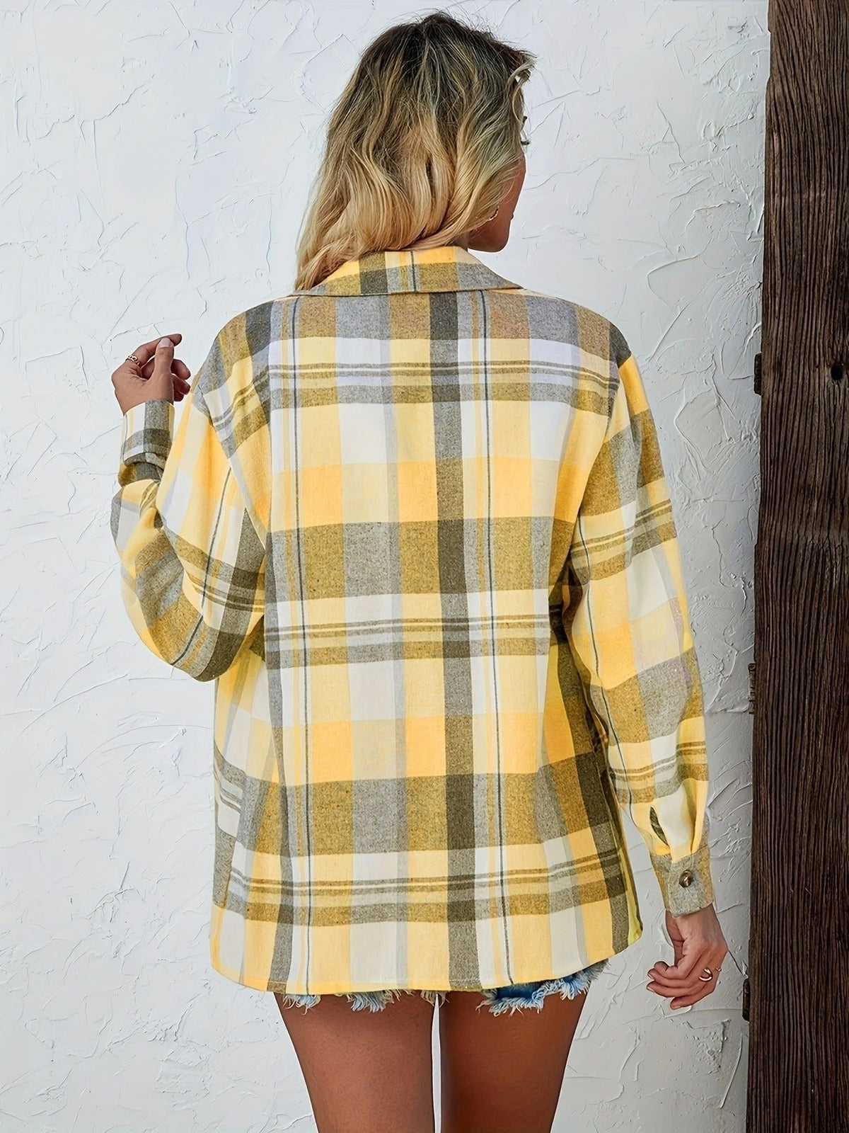 Mencía | Camisa de Cuadros de Manga Larga Mujer Oversized