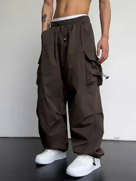 Mikel | Pantalón Cargo Ancho Hombre Bolsillos Múltiples