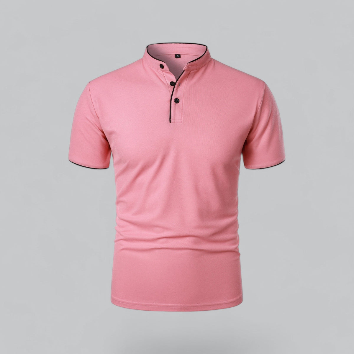 Mikel | Polo de Manga Corta Hombre Cuello Mao Algodón