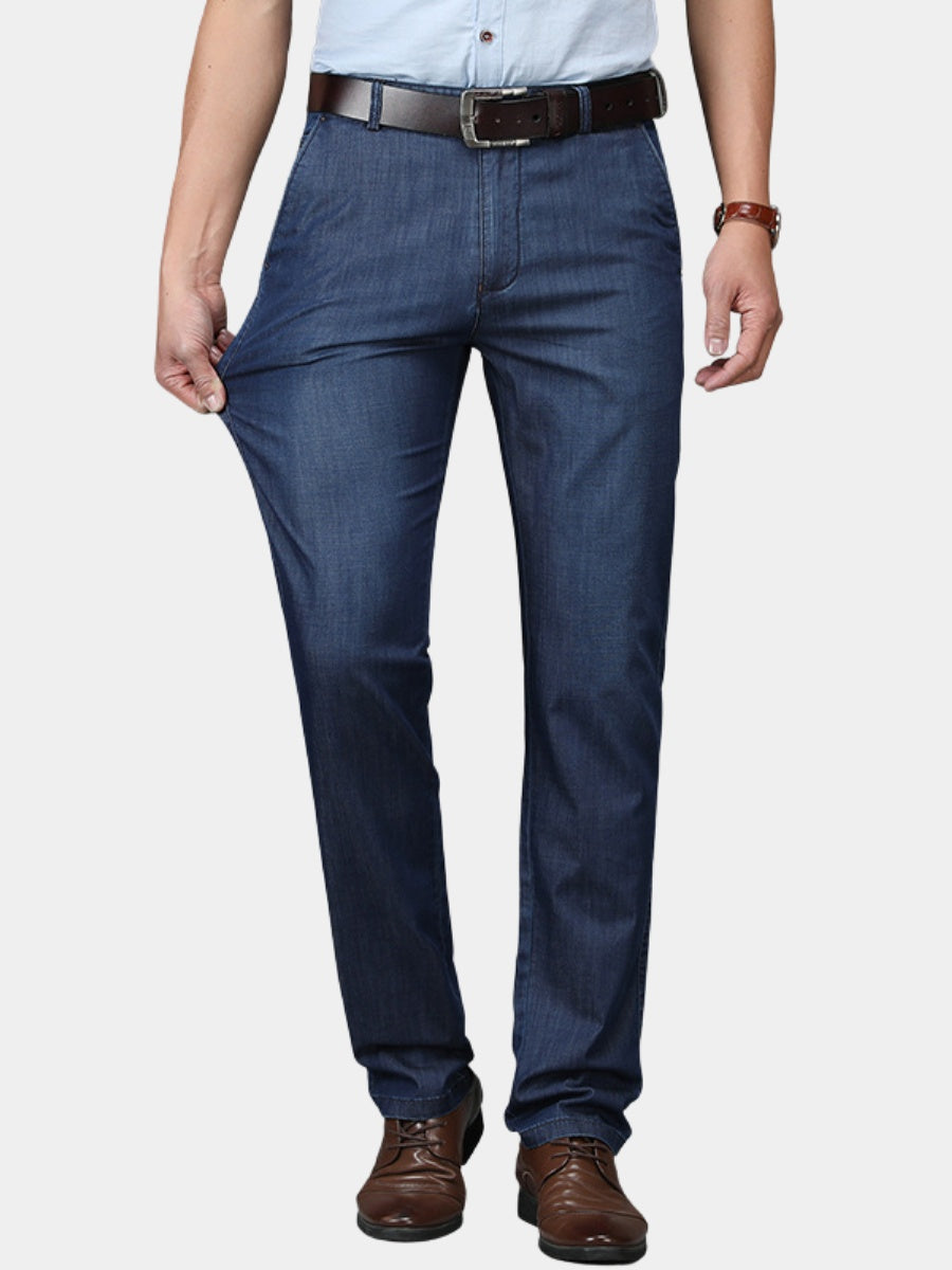Rodrigo | Jeans Hombre Corte Clásico Denim Elástico Cintura Alta