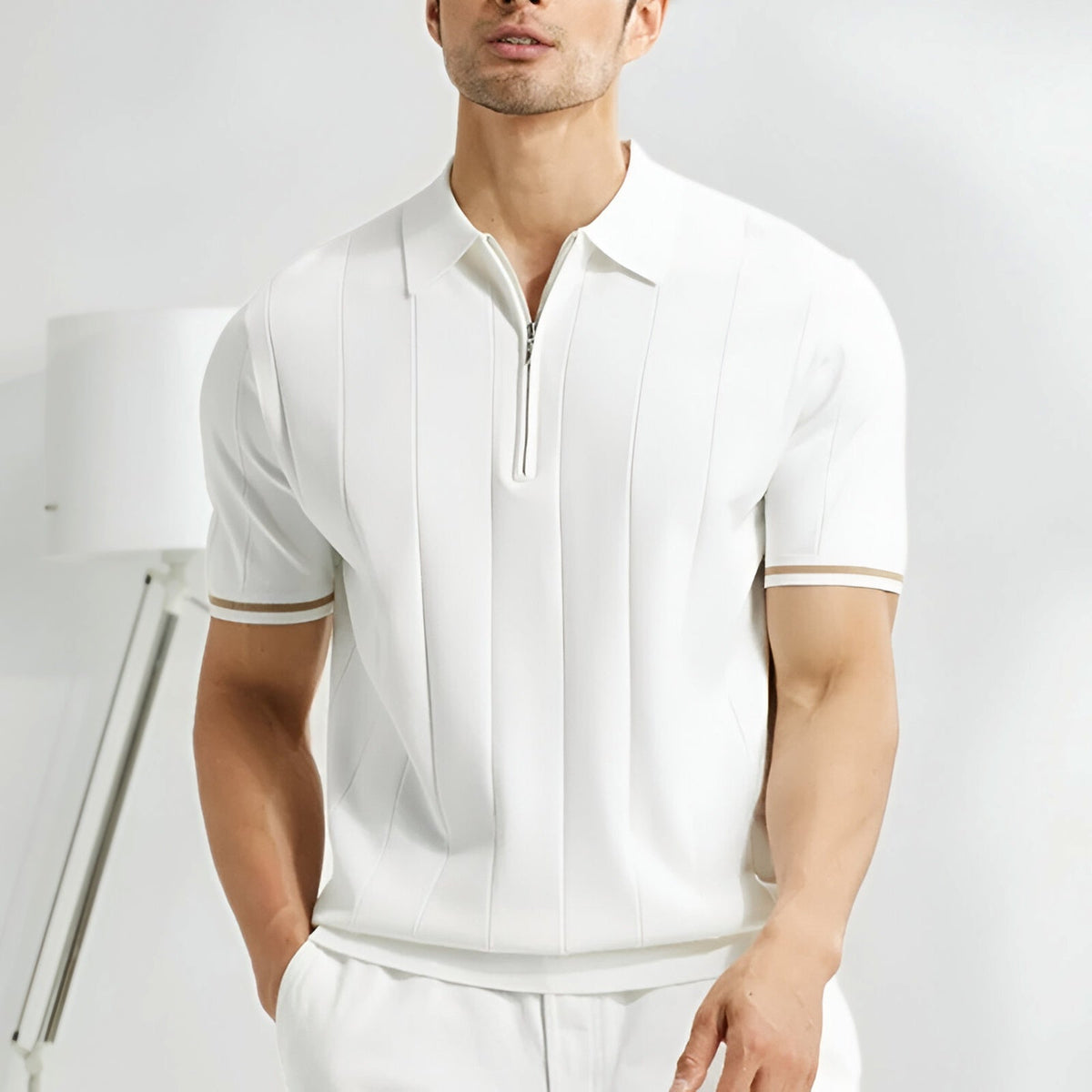 Rodrigo | Polo de Punto con Cremallera Hombre Manga Corta