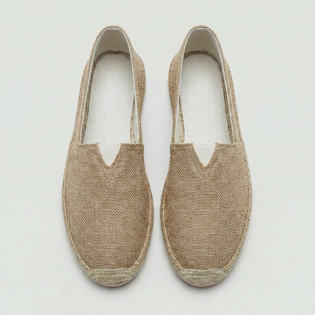 Sergio | Espadrillas de Lino Sin Cordones Hombre Suela Yute