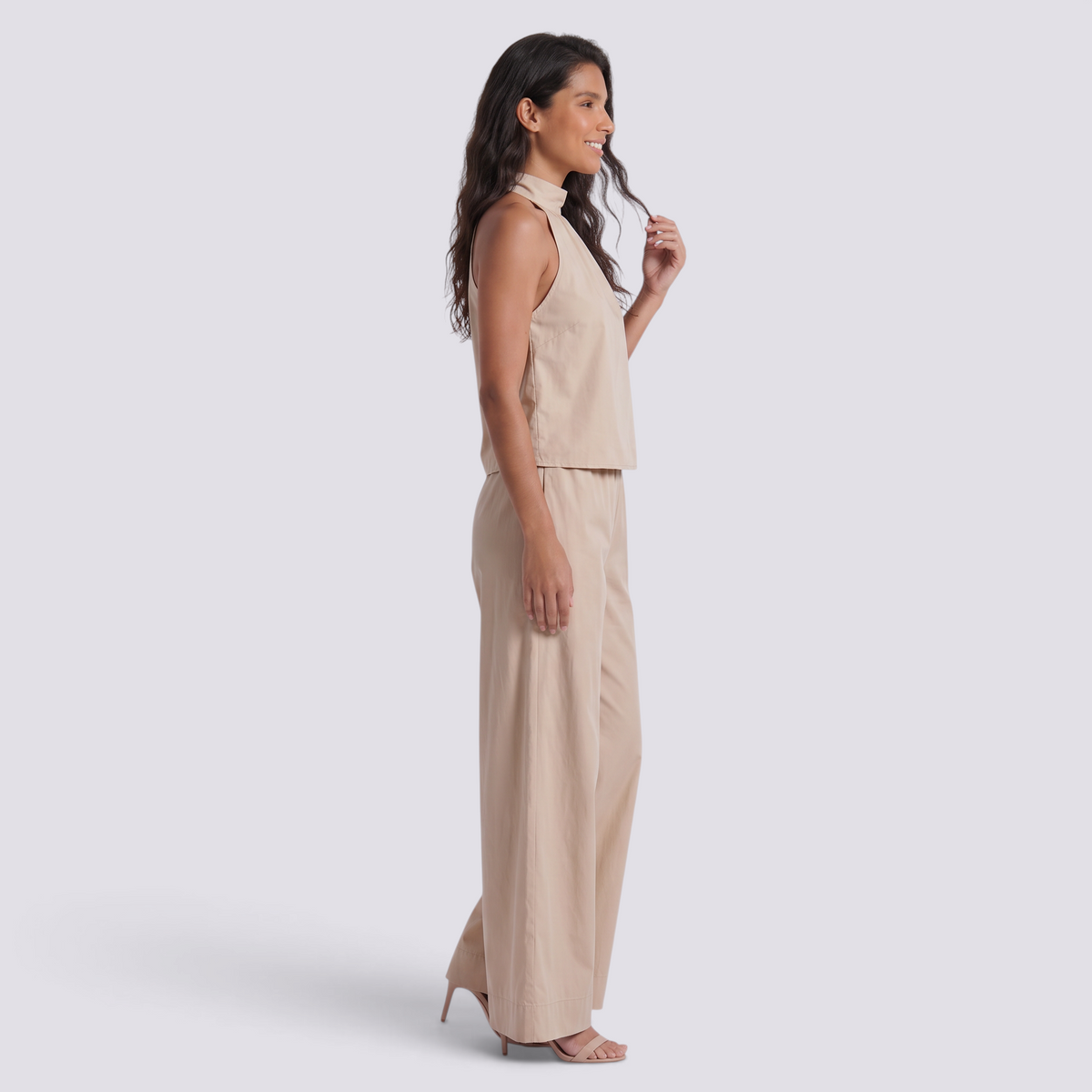 Conjunto Mujer Top y Pantalón Ancho