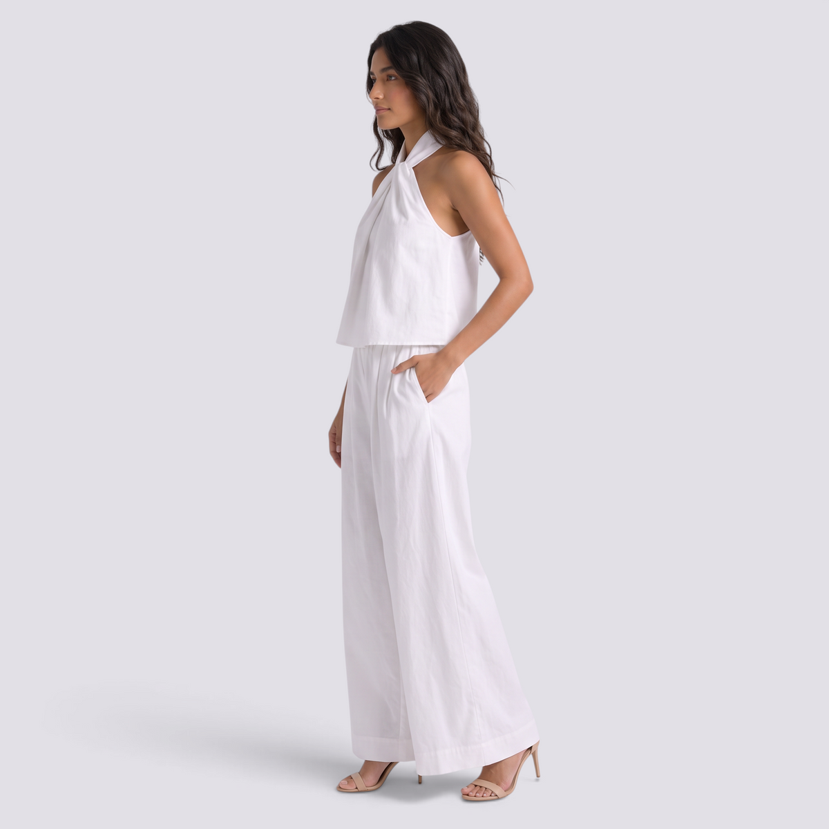 Conjunto Mujer Top y Pantalón Ancho