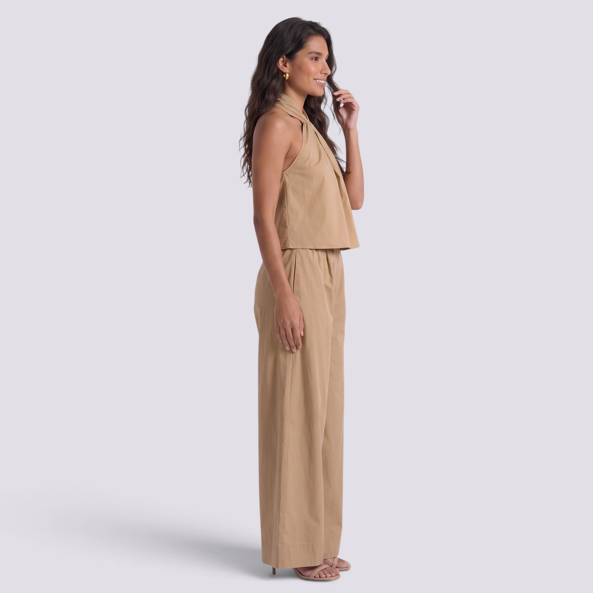 Conjunto Mujer Top y Pantalón Ancho