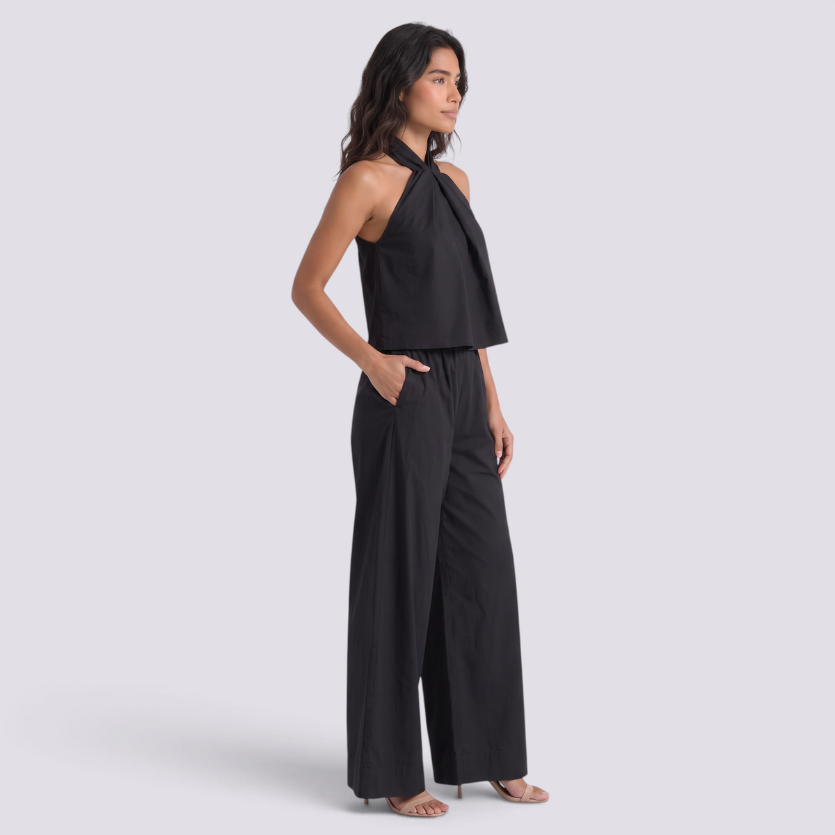 Conjunto Mujer Top y Pantalón Ancho