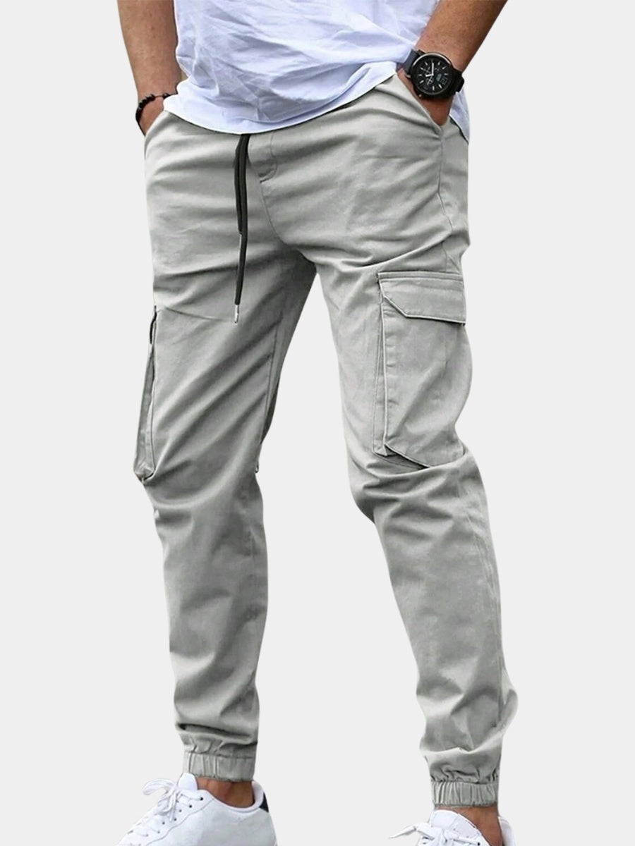 Unai | Pantalón Cargo Jogger Hombre Bolsillos Laterales Tobillo Elástico