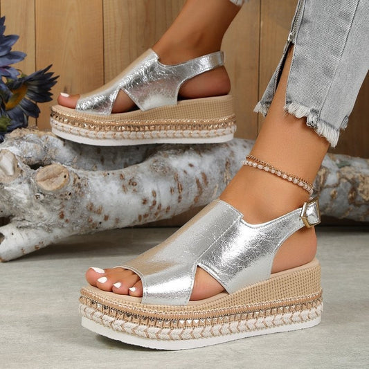 Valeria | Sandalias Plataforma Mujer Hebilla Ajustable