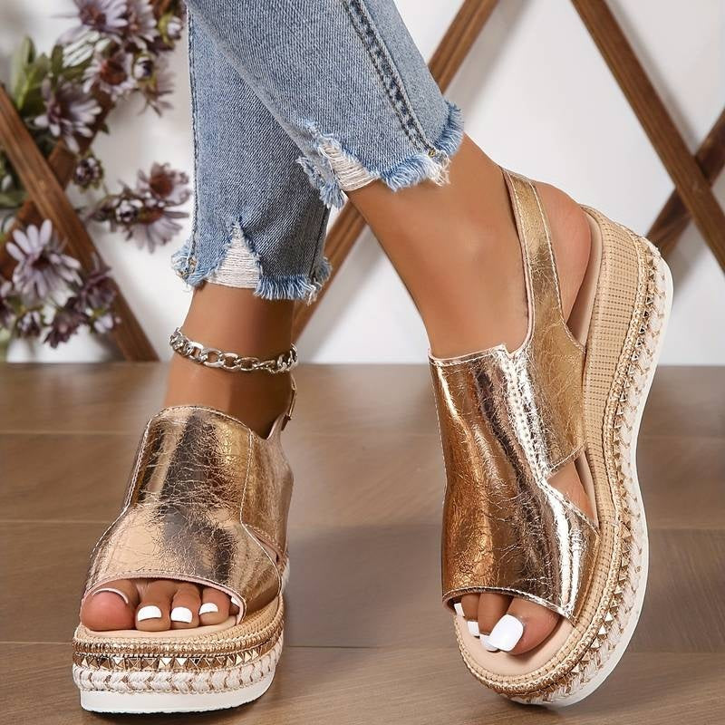 Valeria | Sandalias Plataforma Mujer Hebilla Ajustable