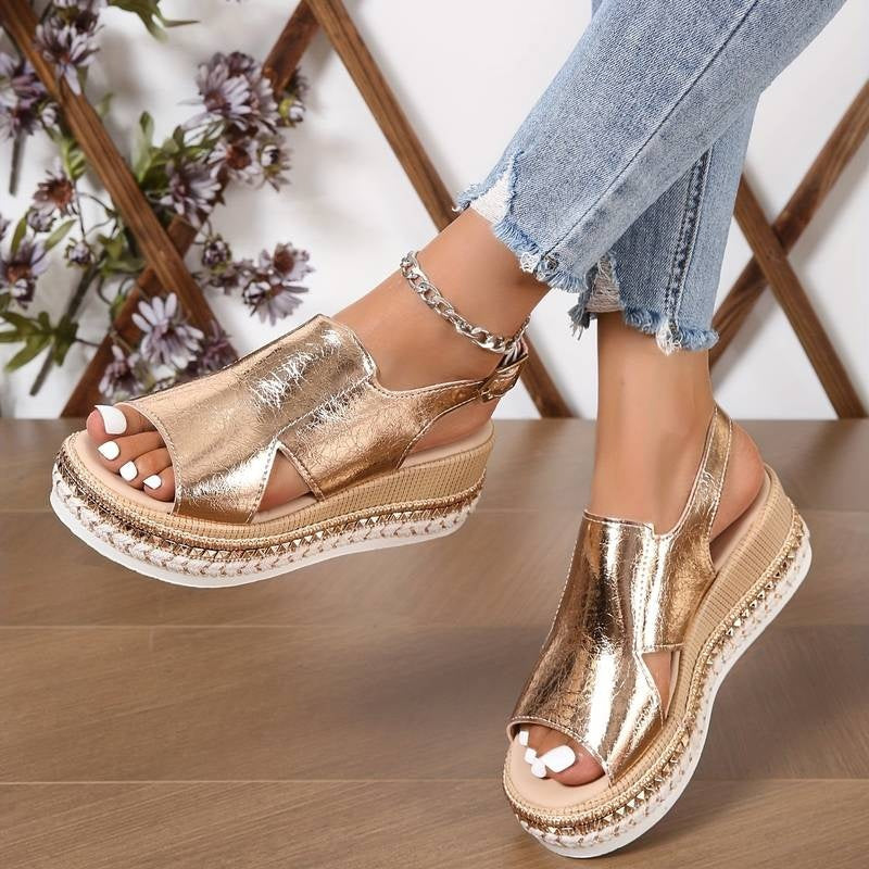 Valeria | Sandalias Plataforma Mujer Hebilla Ajustable