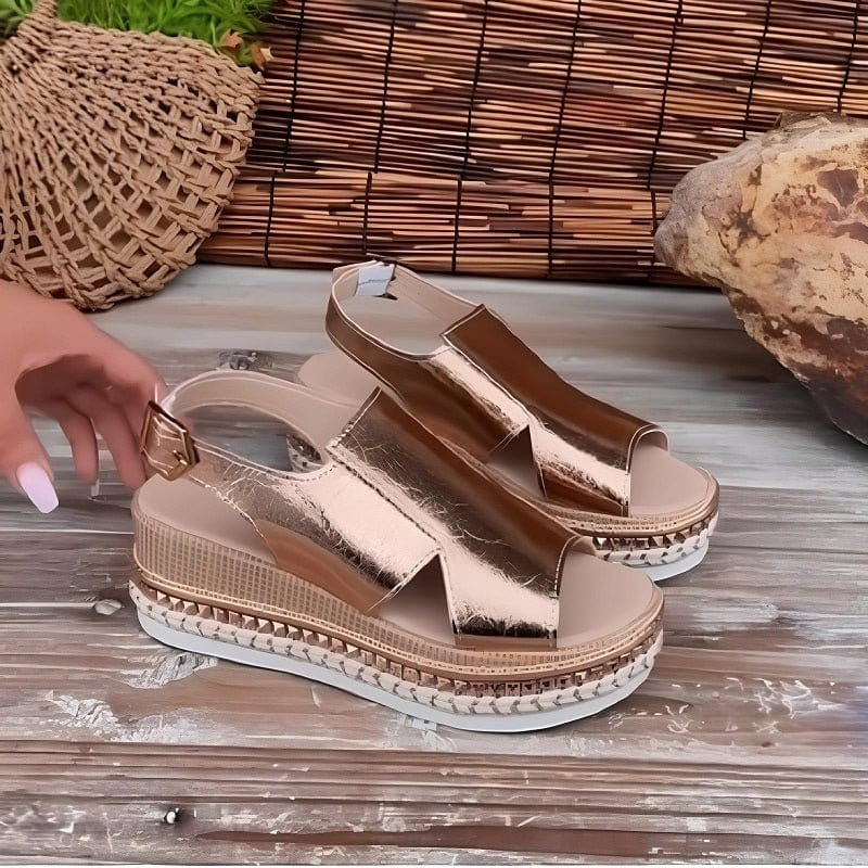 Valeria | Sandalias Plataforma Mujer Hebilla Ajustable