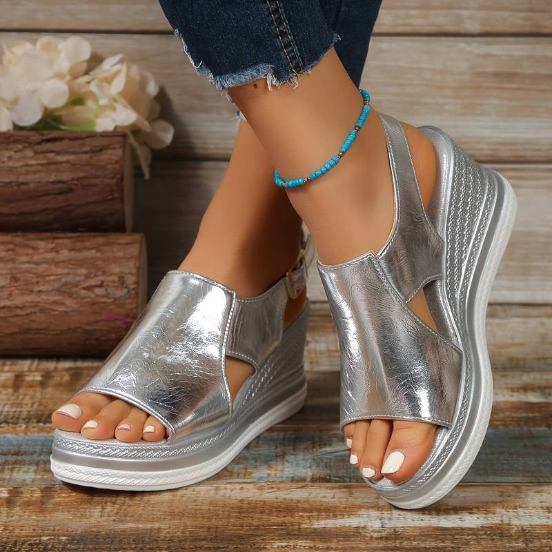 Valeria | Sandalias Plataforma Mujer Hebilla Ajustable