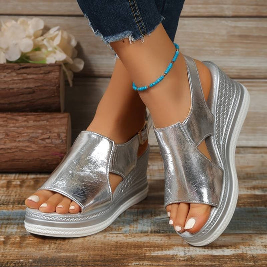 Valeria | Sandalias Plataforma Mujer Hebilla Ajustable